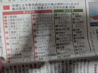 産経新聞の記事の写真